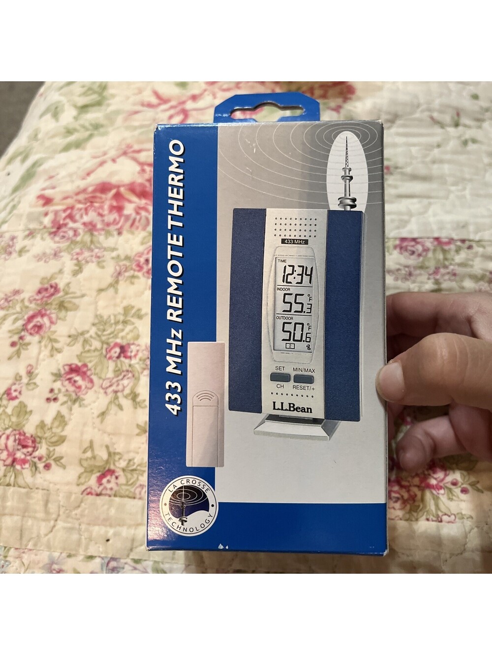 L.L.Bean La Crosse 433MHz Wireless Indoor Outdoor Thermometer New Open Box